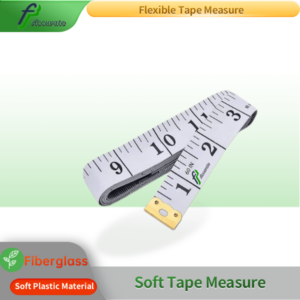 High-quality vinyl tape measure with rust-proof metal ends, perfect for accurate tailoring and body measurements.