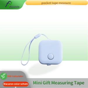 square gift body measuring tape with automatic retraction, ideal for waist, chest, and hip measurements