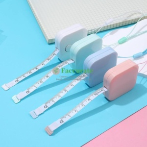 macaron-colored portable tape measure with double-sided scale, perfect for home, office, or professional use
