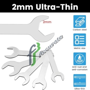High-torque open-end wrench for secure bolt and nut grip.