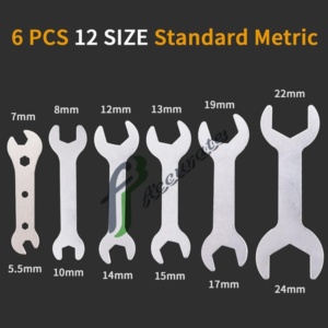 Lightweight 6PCS mini wrench set for DIY and repairs.