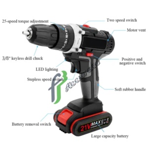 LED light drill for dark working areas and low-light environments