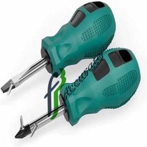 hanging hole design for convenient storage, showing how the screwdrivers can be hung on a wall or pegboard.