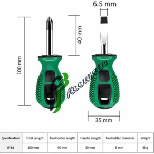 compact stubby screwdriver design for tight spaces, perfect for car repair or furniture maintenance.