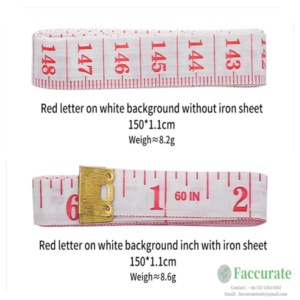 professional seamstress tape measure for tailoring, sewing, and fashion design