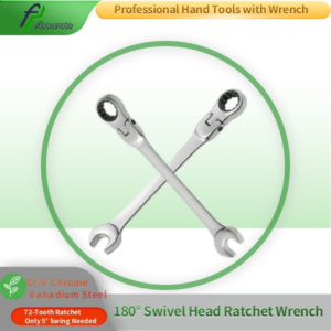 180° swivel head ratchet wrench