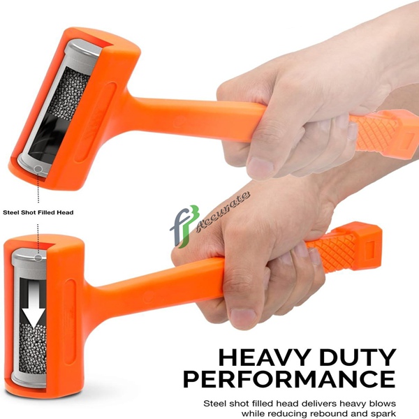 Long-lasting impact-resistant rubber sledgehammer
