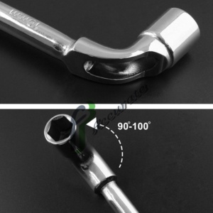 Compact and portable L-shaped hex wrench with high torque for maintenance and repair tasks.