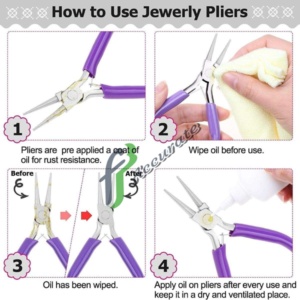 Serrated jaws for secure grip on beads, wire, and small components
