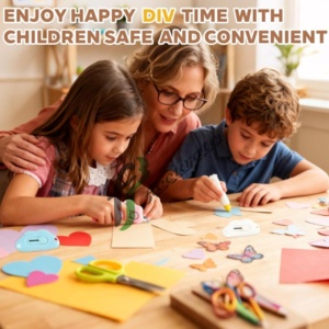 Cloud-shaped box opener with rounded edges for safe use.