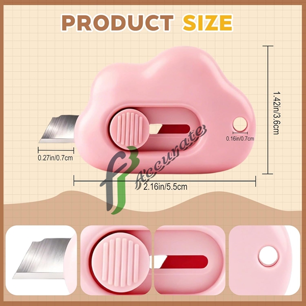 Compact and portable envelope cutter with retractable blade.