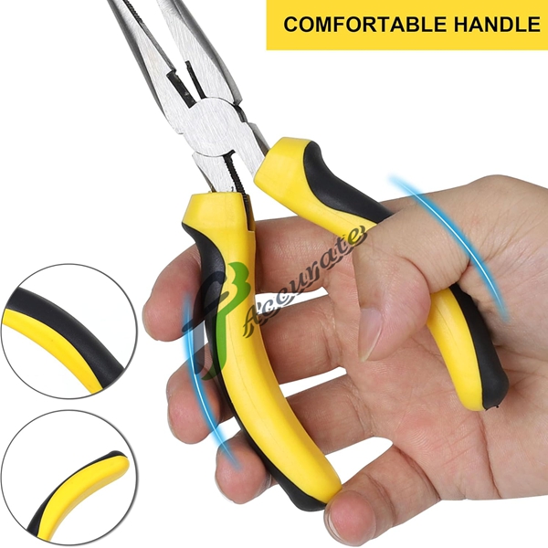 7" Linesman Pliers with precision-machined jaws and induction-hardened cutting edges, ideal for wire gripping and cutting in electrical work.