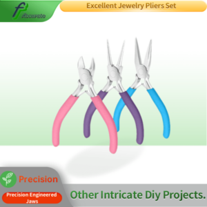 Jewelry pliers set for beginners with ergonomic anti-slip handles