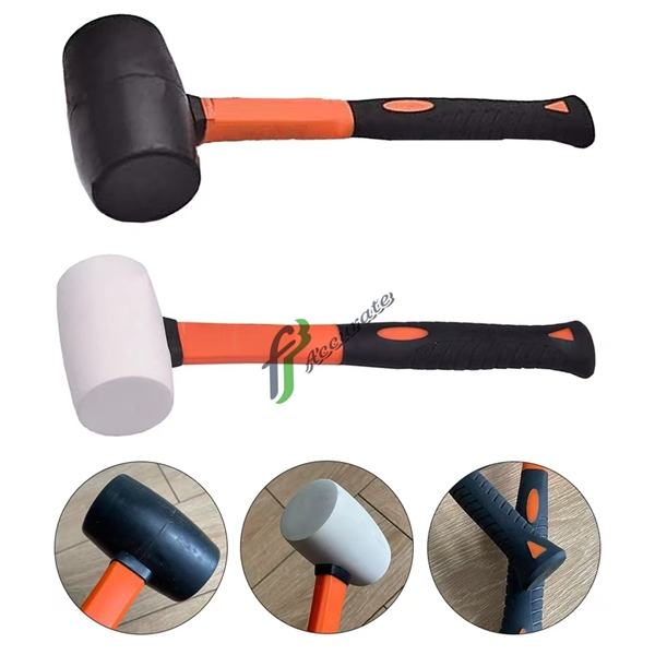 Non-slip ergonomic grip of rubber mallet ensures a firm hold, even in slippery conditions.