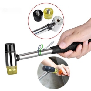 Compact rubber mallet for DIY and home improvement