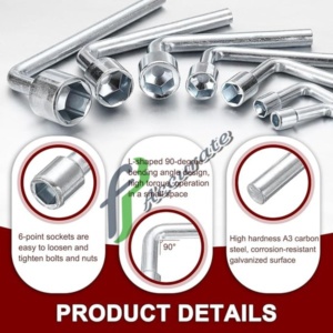 Heat-Treated Carbon Steel Socket Wrench, Long-Lasting