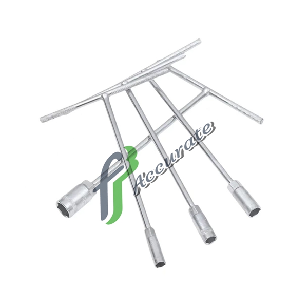 Chromium-vanadium steel T-handle wrench with rust-resistant finish