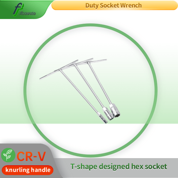 Ergonomic T-handle wrench with knurling for better grip